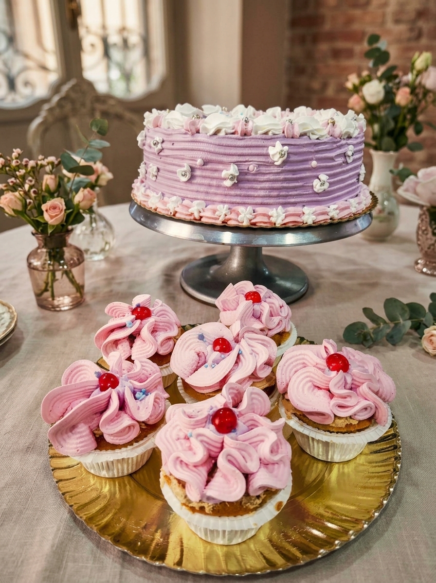 Decoración de tarta artesanal: Mesa Dulce Cupcakes